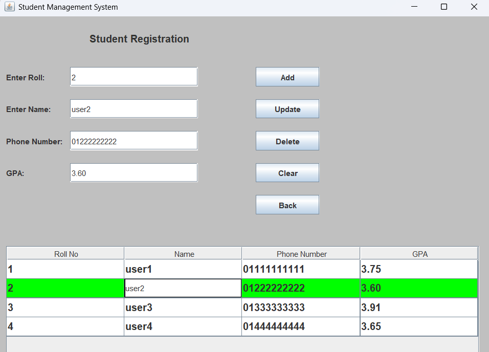 Student Result Management System